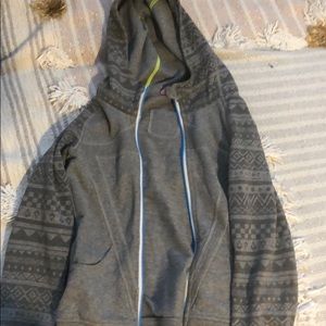 Grey Aztec ivivva hoodie size 6